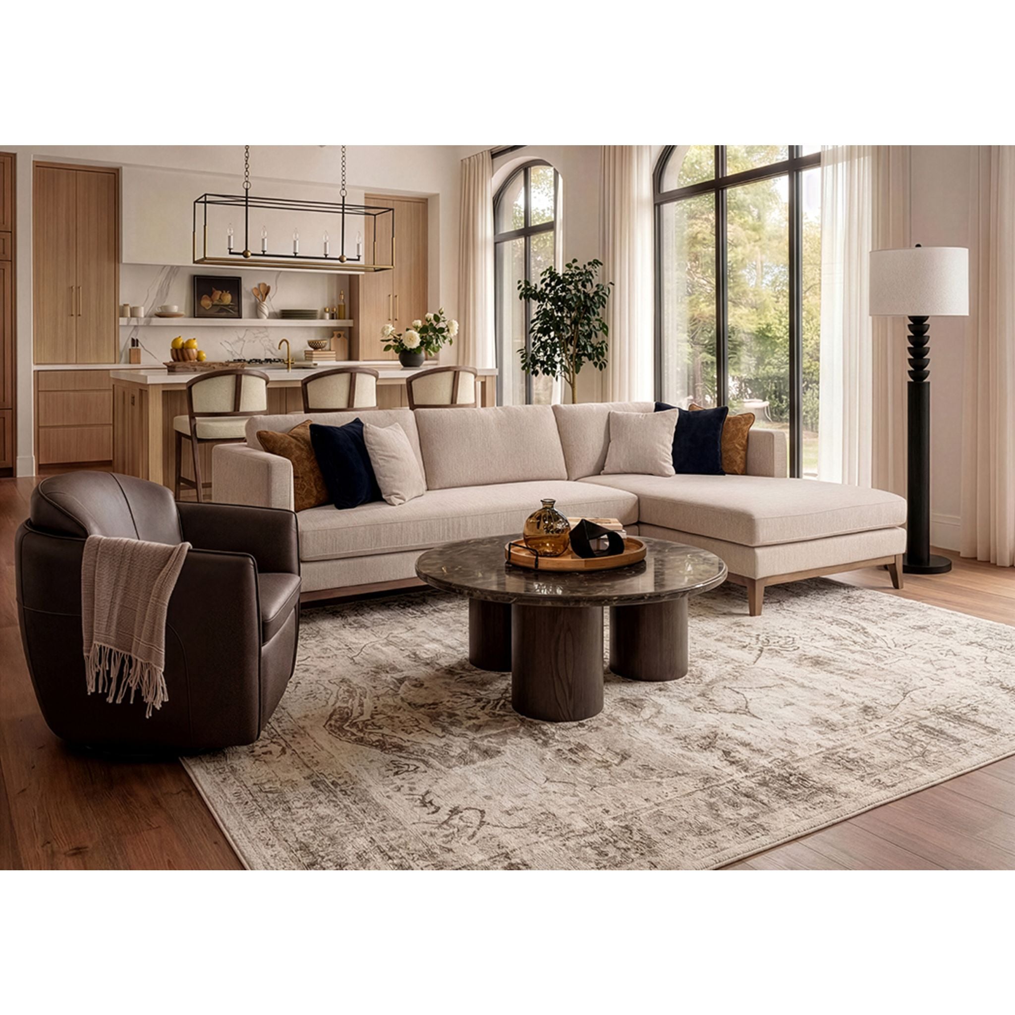 Tenth+Maple Bliss Swivel Chair - Ranger Stout