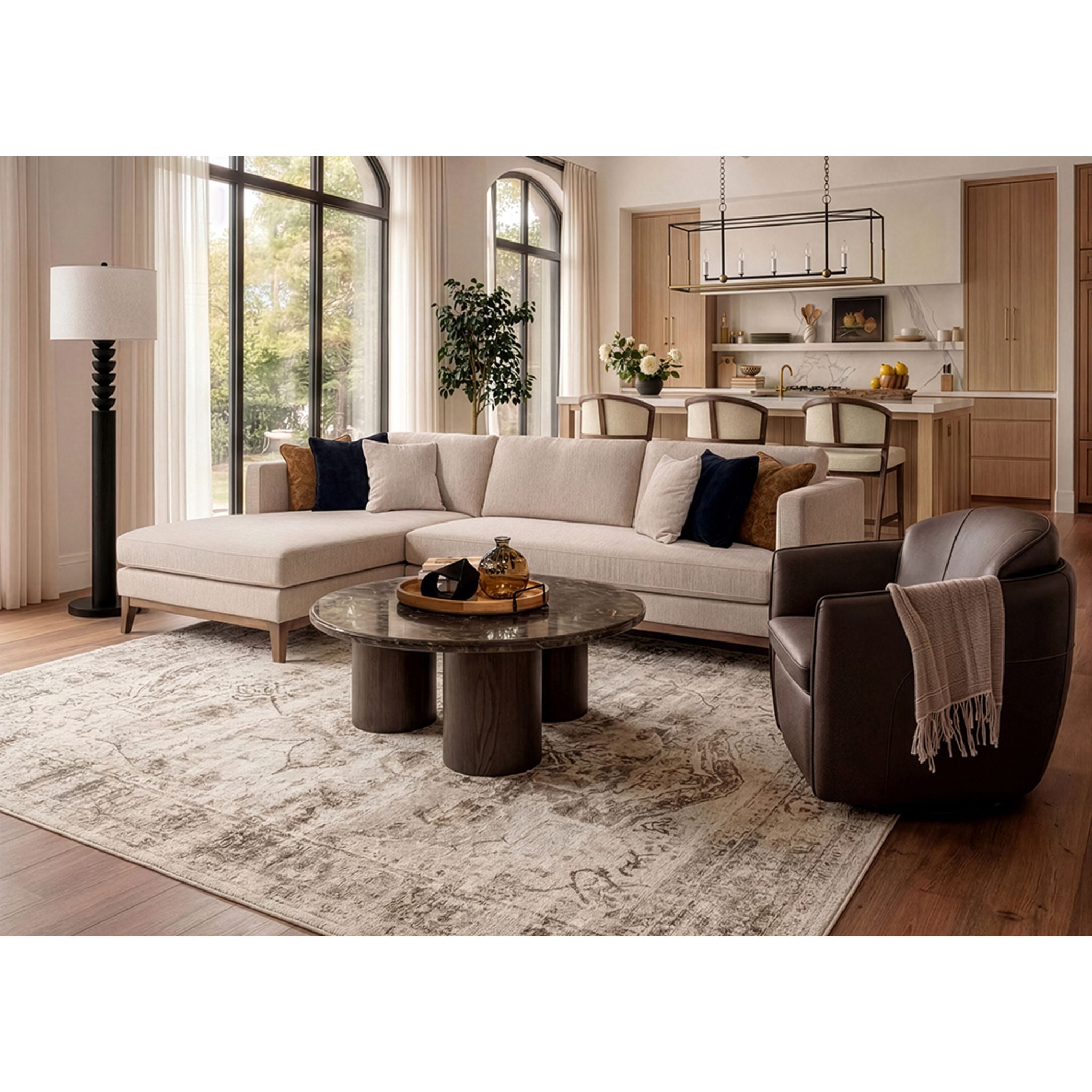 Tenth+Maple Bliss Swivel Chair - Ranger Stout