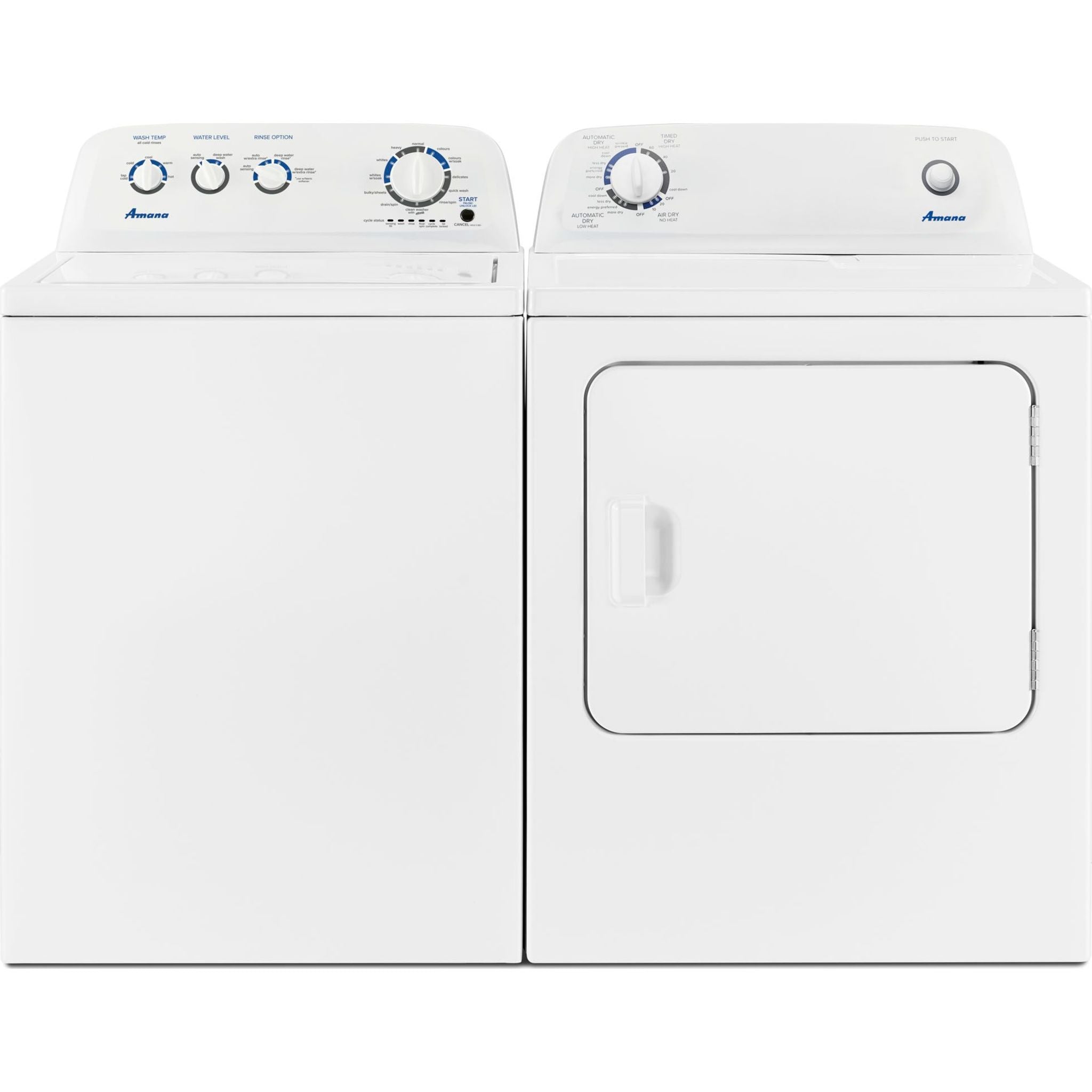 Amana Top Load Pair (NTW4519JW-YNED4655EW) - White