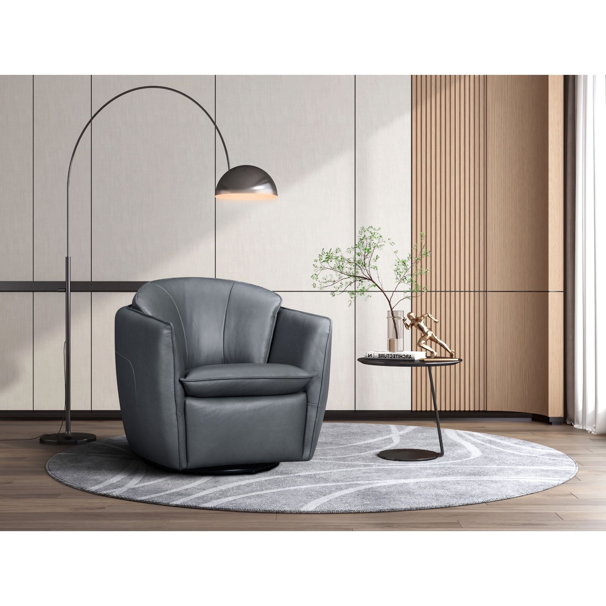 Tenth+Maple Bliss Swivel Chair - Ranger Gravel