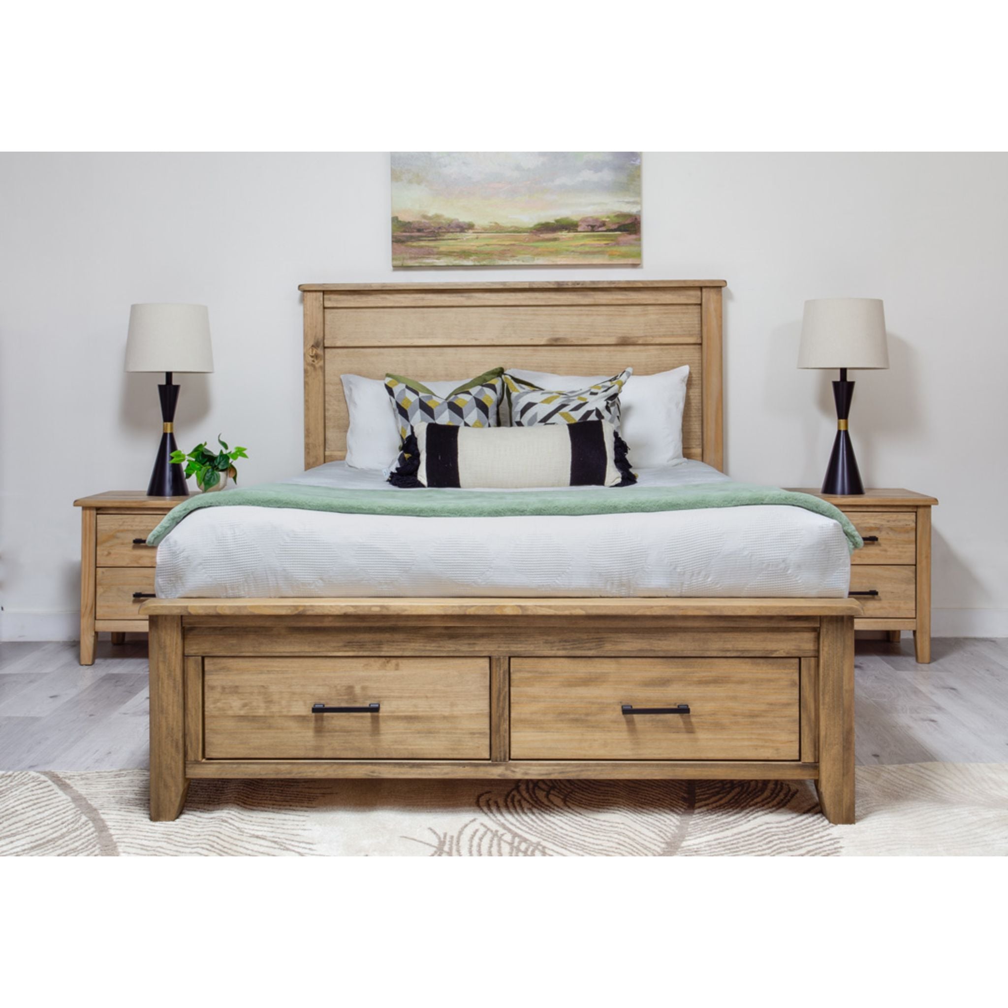 Harlow Storage Bed - Natural