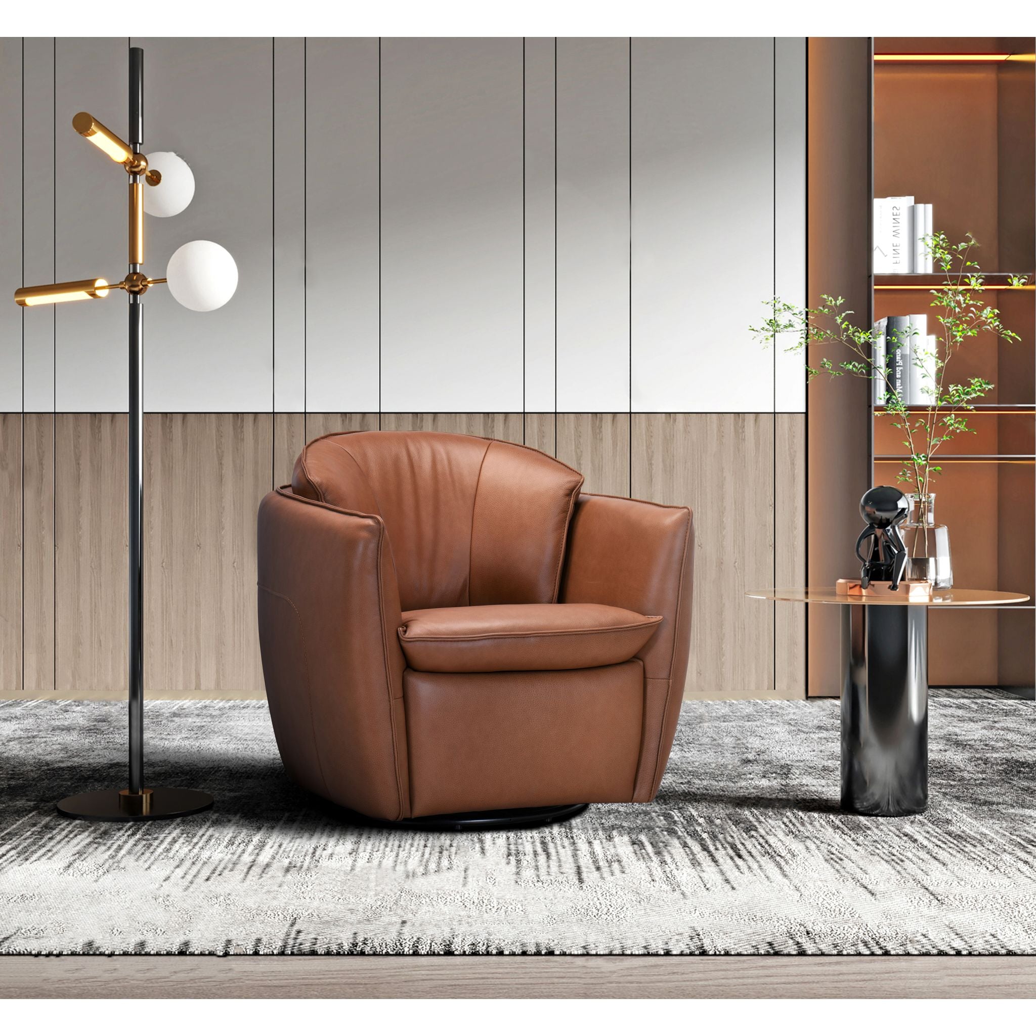 Tenth+Maple Bliss Swivel Chair - Ranger Caramel