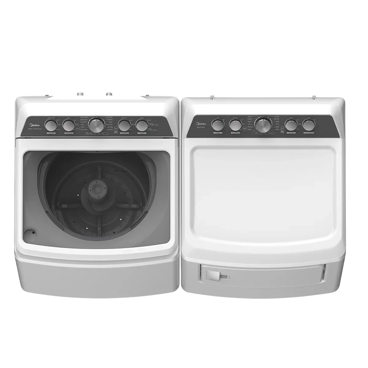 Midea Washer & Dryer – Top Load Laundry Pair (MLV47CAWW / MLE47C4AWW)