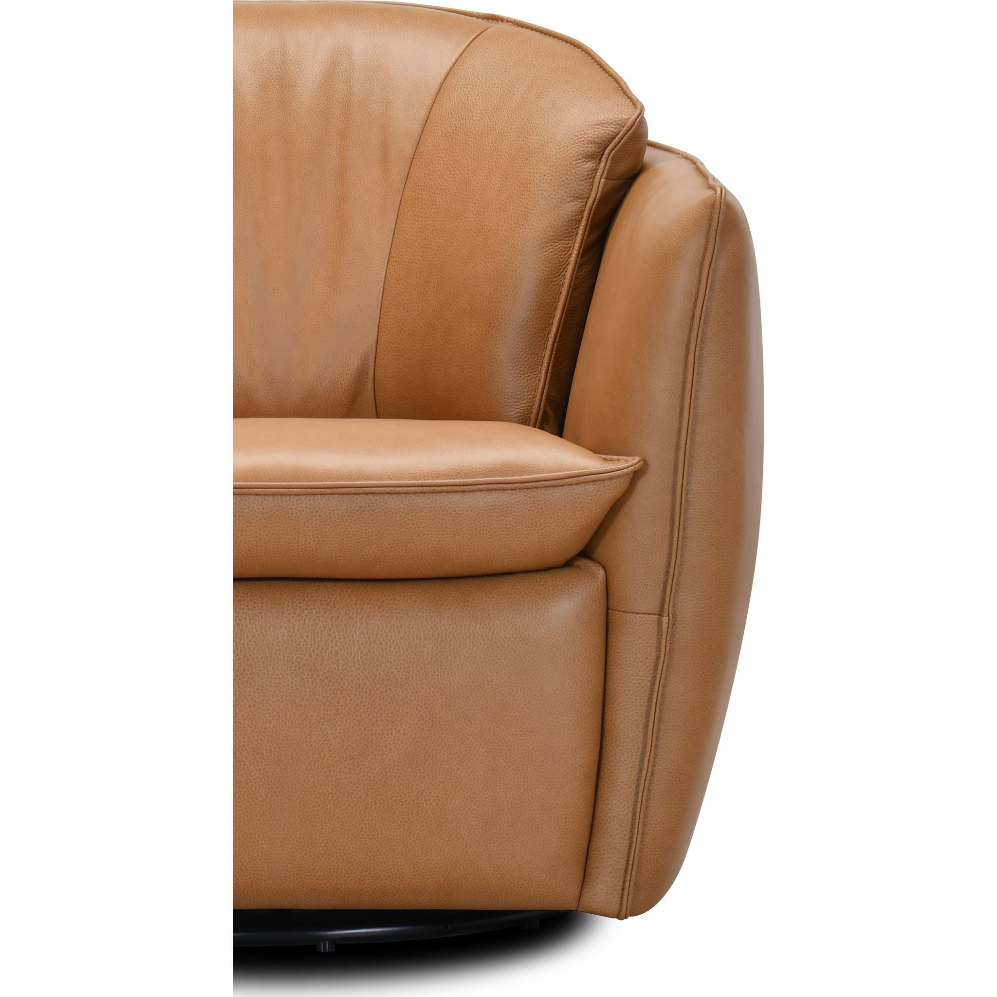 Tenth+Maple Bliss Swivel Chair - Texas Toffee